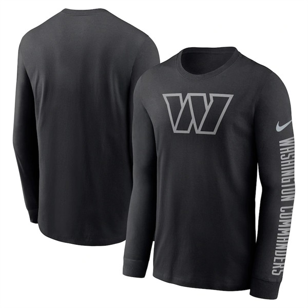 Men's Washington Commanders Black Long Sleeve T-Shirt